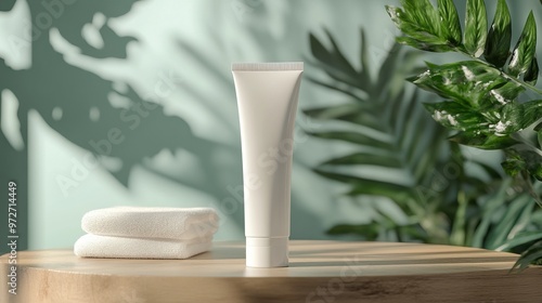 Product Packaging Skincare Cleansing Tube Mockup