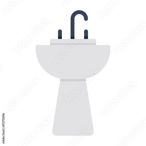 Modern design icon of washbasin