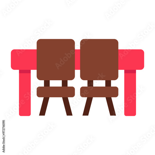 Trendy vector design of cafe table