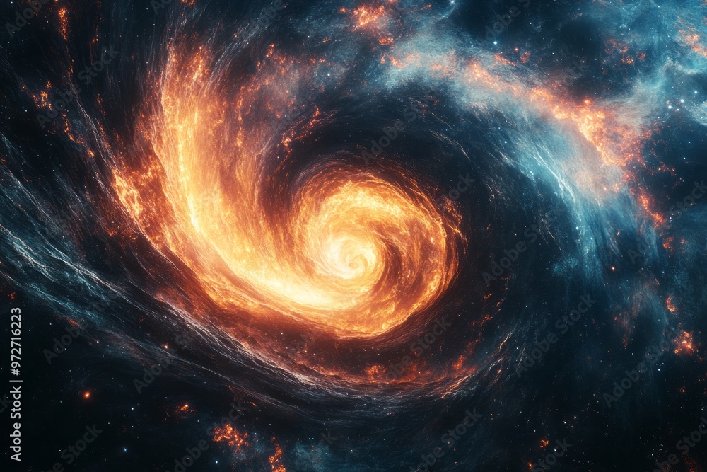 A Spiraling Galaxy In Space A Spiraling Galaxy In Space