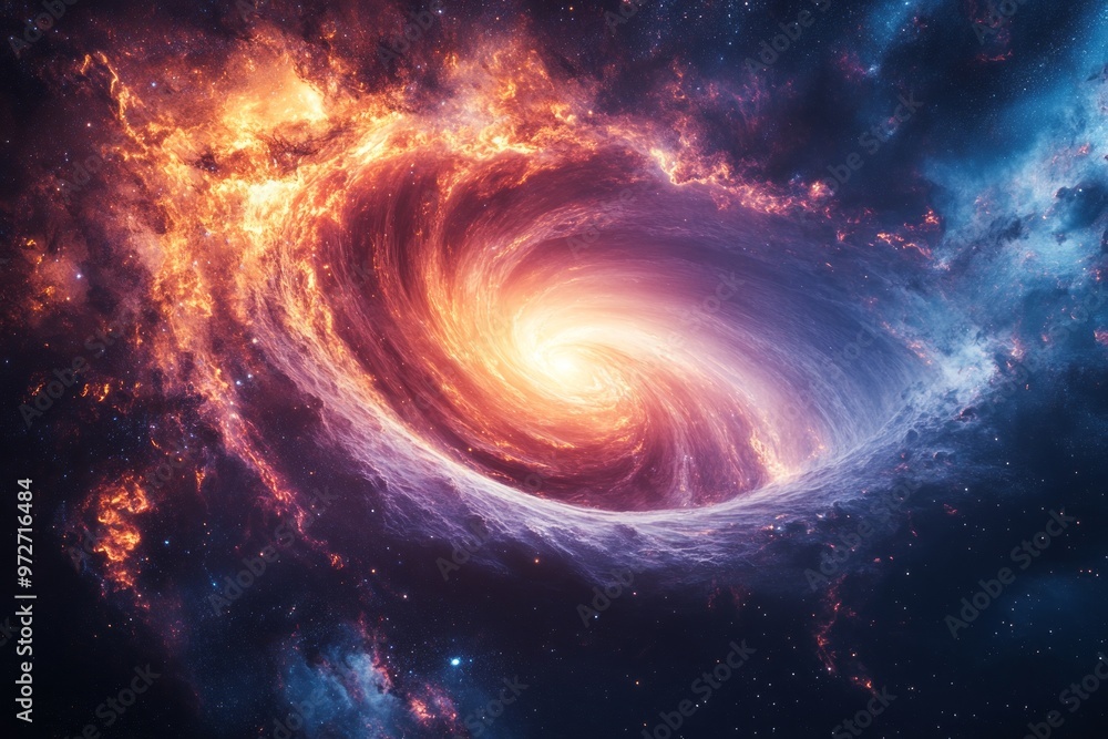 A Spiraling Galaxy In Space A Spiraling Galaxy In Space