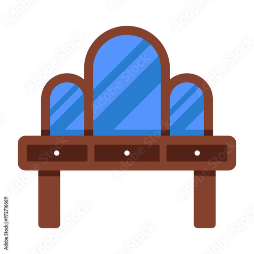 Premium design icon of vanity mirror 