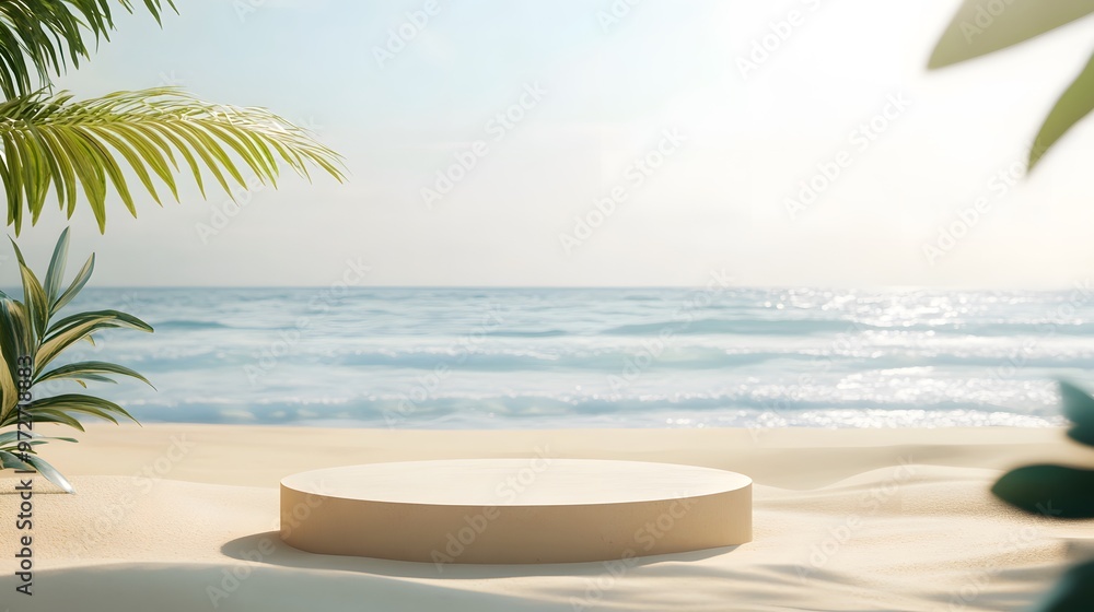 Obraz premium circle base on the beach