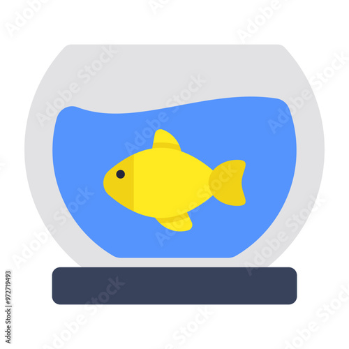 A beautiful design icon of aquarium