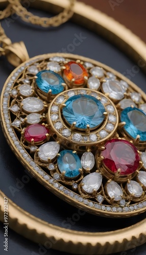 Close-Up of Precious Jewelry Adorned with Gemstones