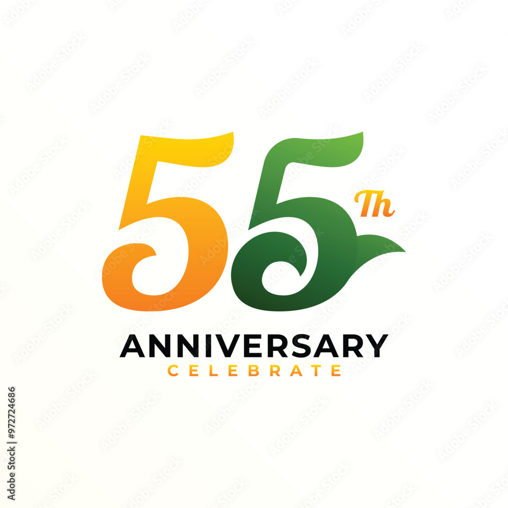 Fototapeta premium Modern Anniversary Number Design Collection