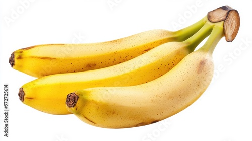 Bunch of bananas isolated on white background with clipping path and full depth of field.