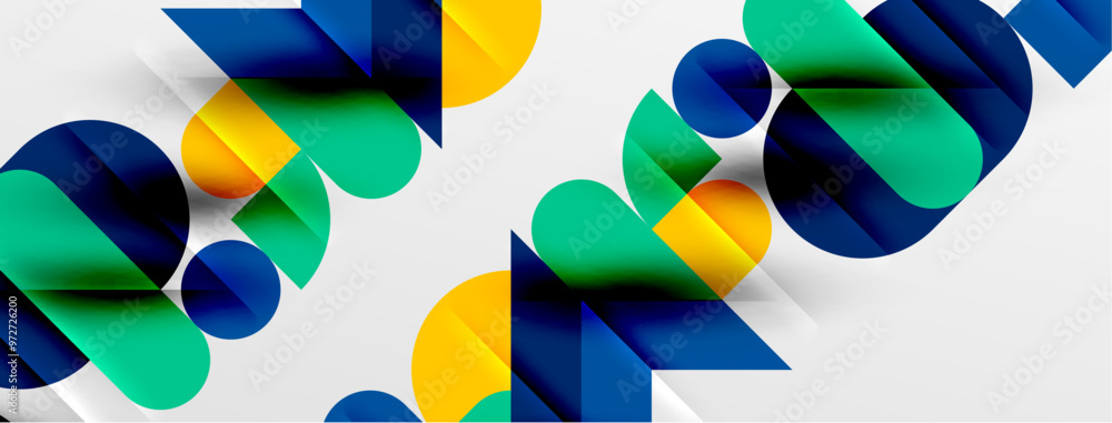 Round shapes, circles and lines minimal geometric background. Vector Illustration For Wallpaper, Banner, Background, Card, Book Illustration, landing page Round shapes, circles and lines minimal geometric background. Vector Illustration For Wallpaper, Banner, Background, Card, Book Illustration, landing page