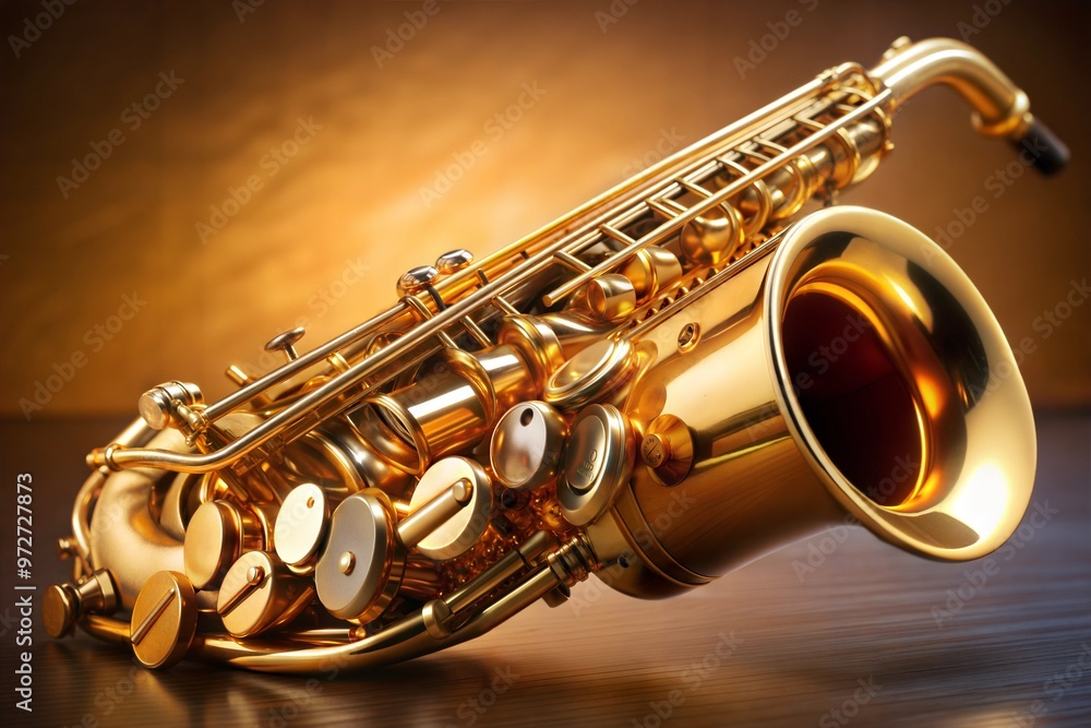 Fototapeta premium Close-up of a Golden Saxophone