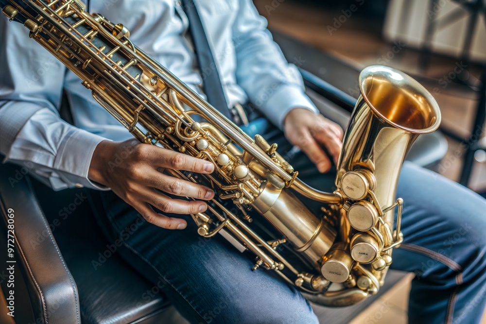 Obraz premium Close-up of a Saxophone