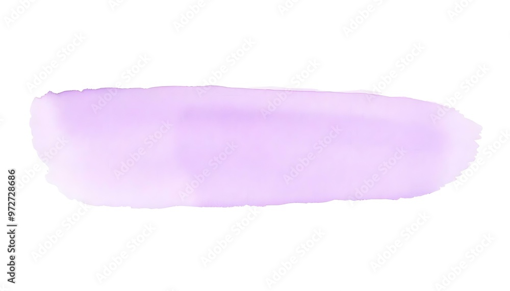 Hand painted stroke of purple water colour paint brush on a white background Hand painted stroke of purple water colour paint brush on a white background