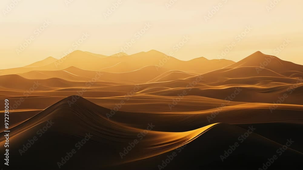 Golden Sandscapes: A Desert Sunset Golden Sandscapes: A Desert Sunset