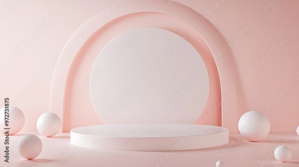 circle base on pink background cosmetic cream circle base on pink background cosmetic cream