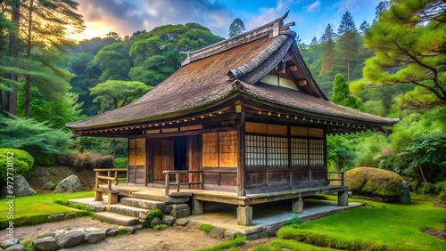 Traditional Japanese samurai house architecture