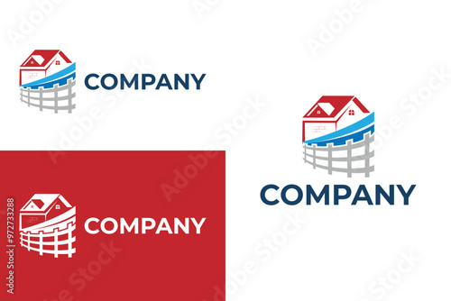 fence logo design, fence company, contractor, builder, gate