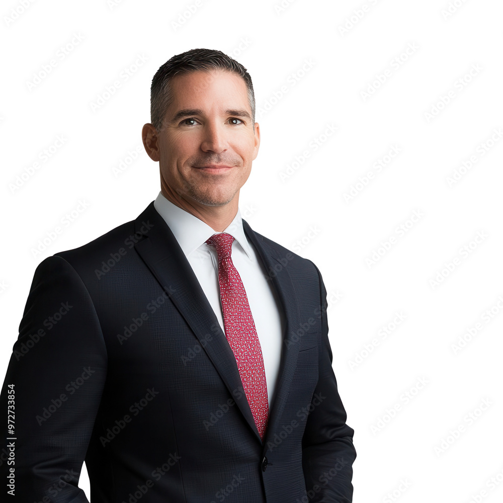 Professional businessman in suit smiling confidently, ideal for corporate, finance, and leadership themes in stock photography. Professional businessman in suit smiling confidently, ideal for corporate, finance, and leadership themes in stock photography.