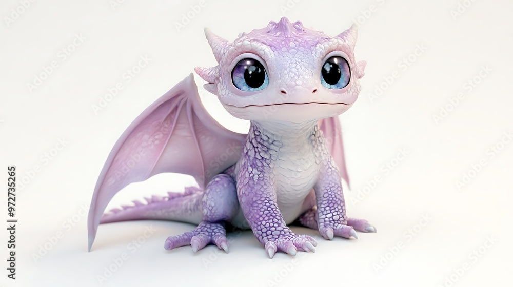 Fototapeta premium dragon figurine isolated on white