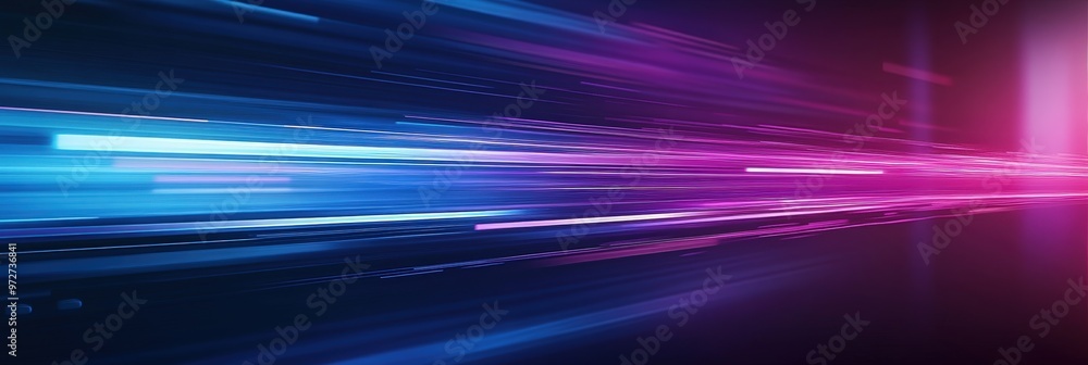 Abstract Light Trails in Blue and Purple Colors Abstract Light Trails in Blue and Purple Colors