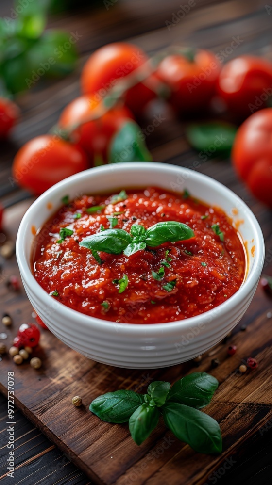 white bowl with tomato paste white bowl with tomato paste
