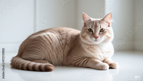 Adorable Orange Cat with Cute Expression, Ginger Kitten Close-up