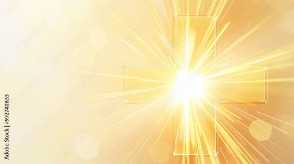 A radiant golden cross surrounded by a soft glow, symbolizing light and hope in a serene background. A radiant golden cross surrounded by a soft glow, symbolizing light and hope in a serene background.