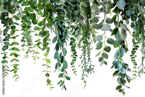 Wallpaper Mural Hanging Green Plants Collection on Transparent Background PNG Torontodigital.ca