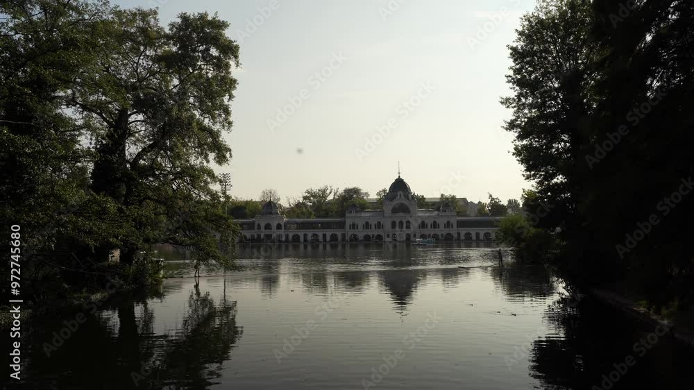 pond of Vàrosliget park and castle gardens in Budapest pond of Vàrosliget park and castle gardens in Budapest
