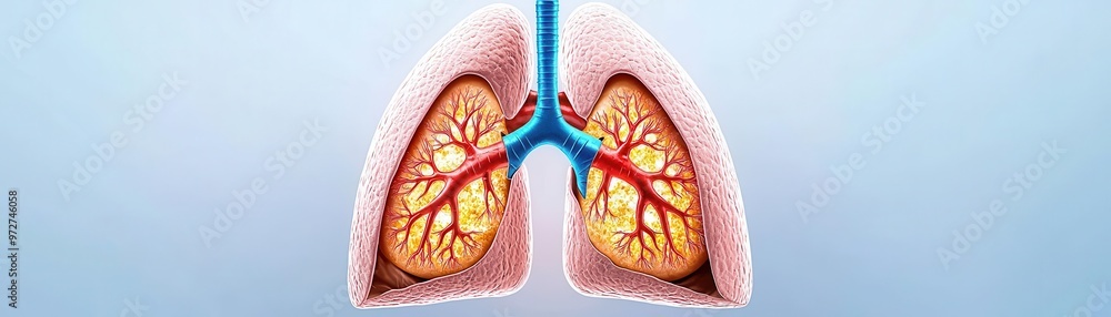 Diagram of toxic air particles being inhaled and absorbed by the lungs ...