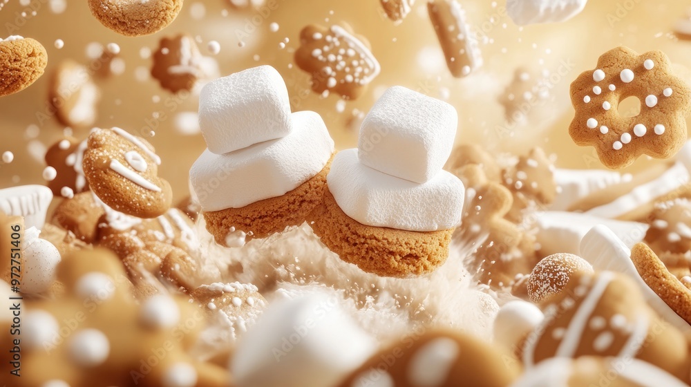 Festive Holiday Kitchen with Marshmallow-Topped Cookies, Gingerbread, and Holiday Cheer, Get Inspired for Your Own Festive Baking Festive Holiday Kitchen with Marshmallow-Topped Cookies, Gingerbread, and Holiday Cheer, Get Inspired for Your Own Festive Baking