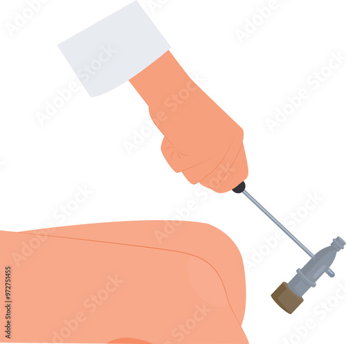 hammer on knee, neurologist examines patient, checks reaction with reflex hammer, medical examination in hospital