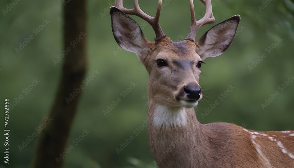 Close-Up of a Deer in the Forest Close-Up of a Deer in the Forest