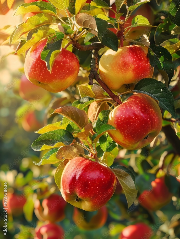 Obraz premium apple tree with large apples