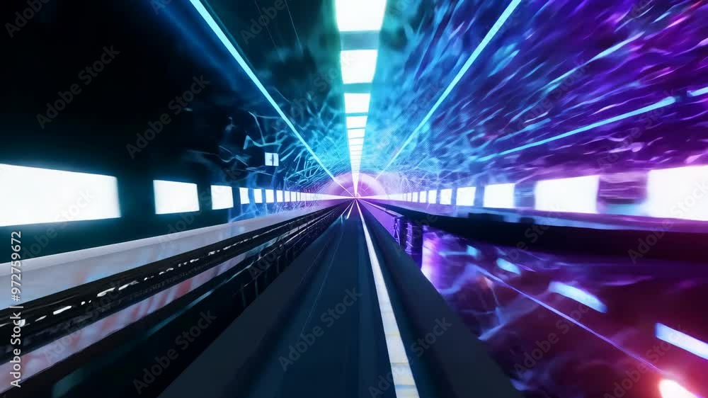 Futuristic Hyperspeed Tunnel Futuristic Hyperspeed Tunnel
