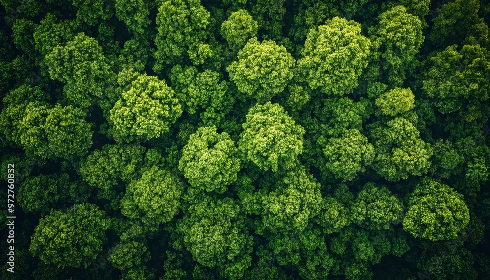 Aerial Perspective of Lush Green Forest Canopy - Conservation of Planet's Ecosystems. Aerial Perspective of Lush Green Forest Canopy - Conservation of Planet's Ecosystems.