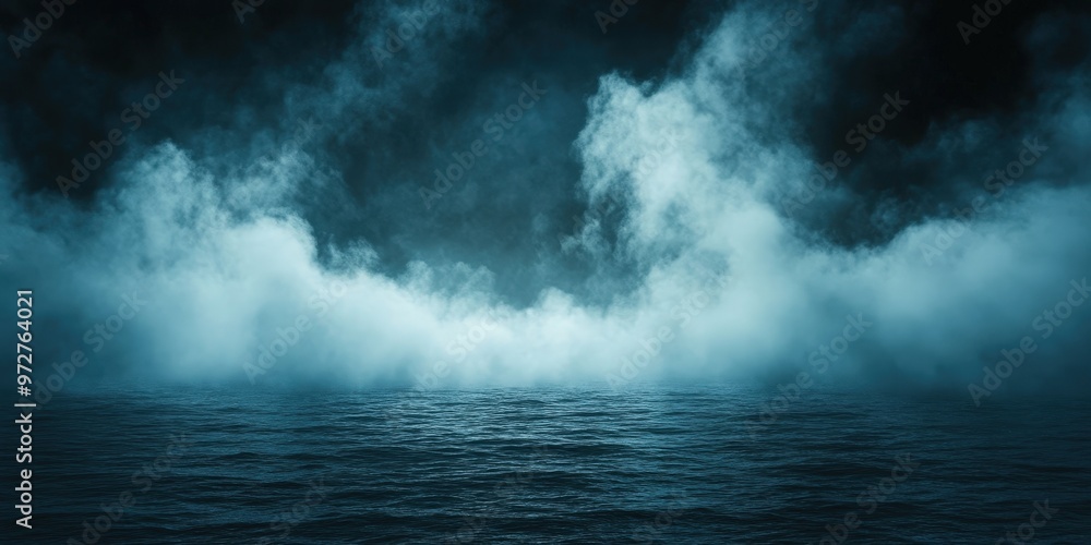 Dark ocean mist covering still water with moody atmospheric fog, creating a mysterious and surreal blue horizon in the distance, evoking feelings of solitude and tranquility
Dark ocean mist covering still water with moody atmospheric fog, creating a mysterious and surreal blue horizon in the distance, evoking feelings of solitude and tranquility