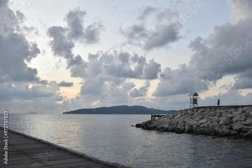 Small lighthouse on the pier