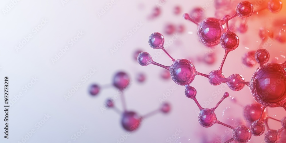 Abstract representation of molecular structures in vibrant pink hues, symbolizing science and innovation in chemistry. Abstract representation of molecular structures in vibrant pink hues, symbolizing science and innovation in chemistry.