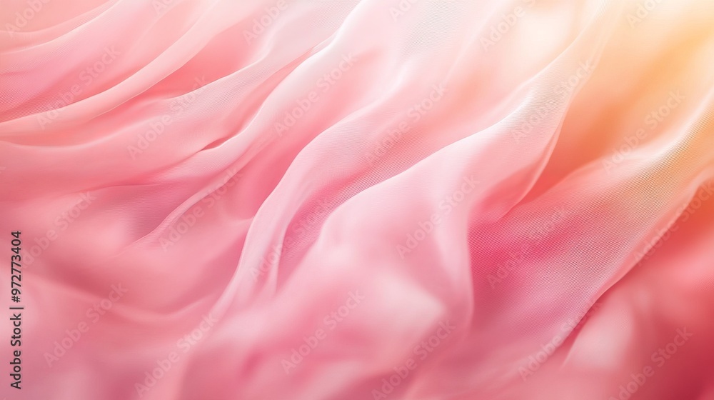 Obraz premium Soft gradient from pale blush to deep rose, with a smooth, delicate texture that feels romantic and tender, ideal for feminine or gentle designs, 4K hyperrealistic photo.