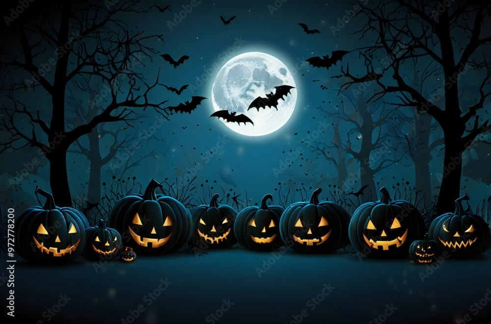 Fototapeta premium halloween background with pumpkin