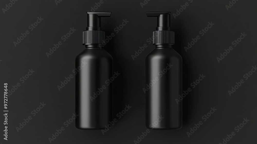 Double Cosmetic Spray Bottle Mockup Double Cosmetic Spray Bottle Mockup