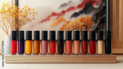 A display of various liquid lipsticks with different finishes: matte, glossy