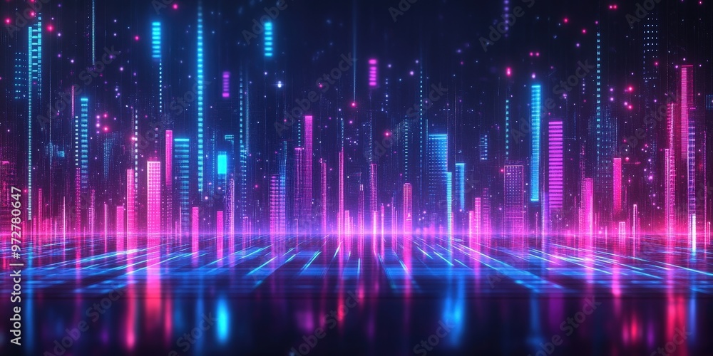 Vibrant Sound Waves and Colorful Particles Vibrant Sound Waves and Colorful Particles