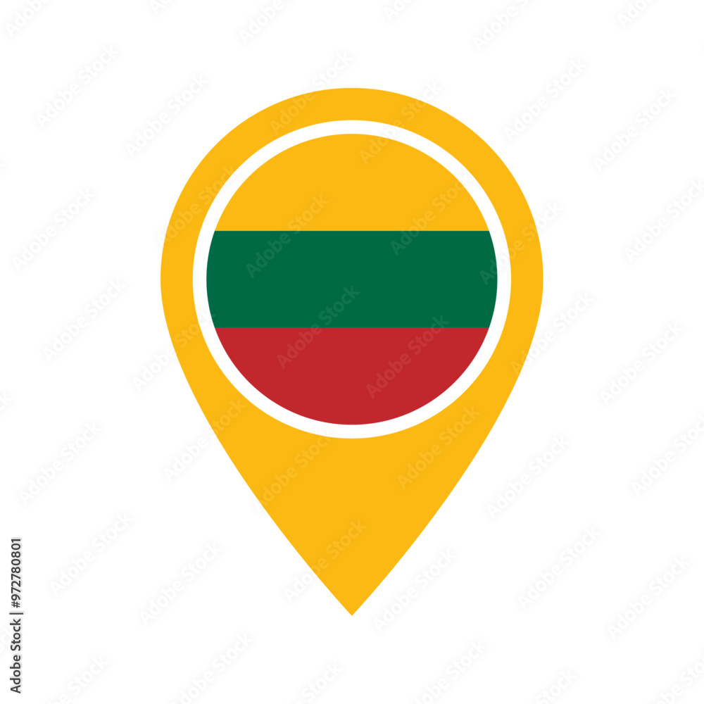 Lithuania flag location icon Lithuania flag location icon
