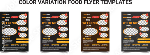  COLOR VARIATION FOOD FLYER TEMPLATES