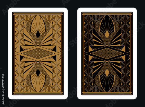 The reverse side of a playing card - back side reverse of playing cards pattern vector 29