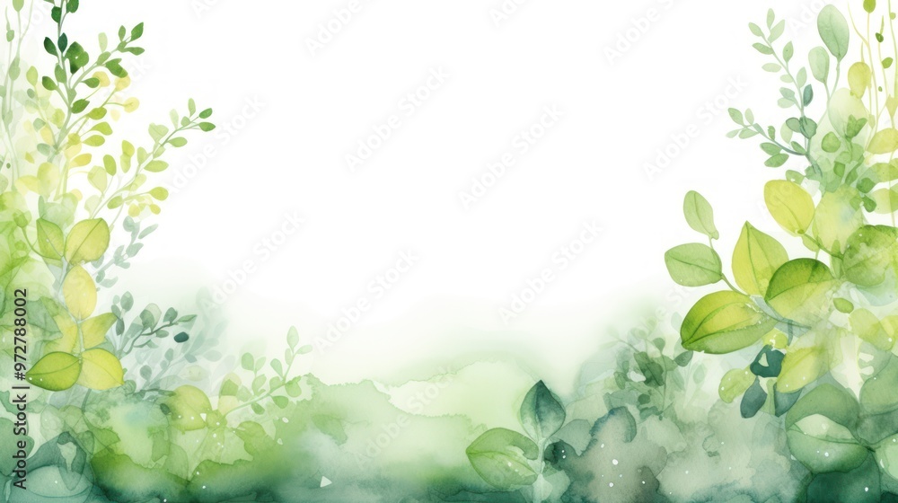 Spring leaves copy space background