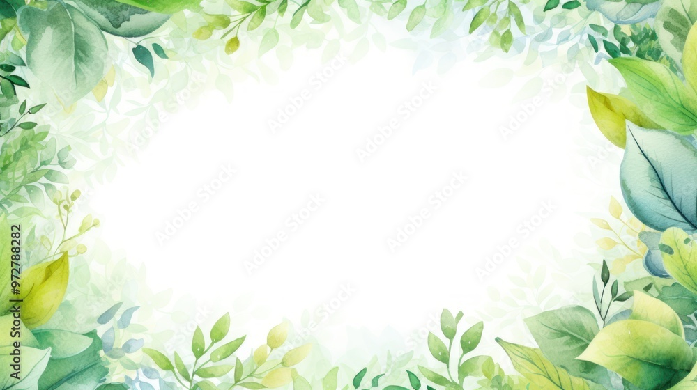 Naklejka premium Spring leaves copy space background