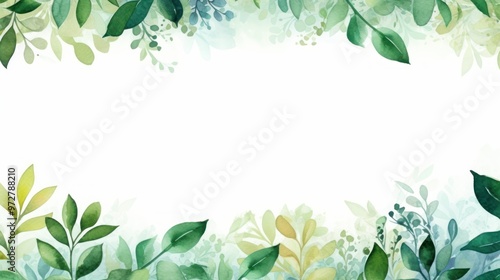 Spring leaves copy space background