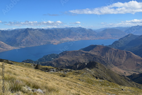 Hiking up the beautiful Ben Lomond mountain outside of Queenstown, New Zealand