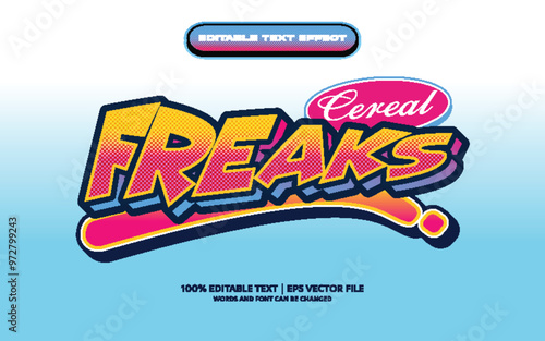 cereal logo editable vector text effect